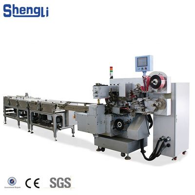 Horizontale Doppeldreh-Süßigkeitenverpackungsmaschine mit 300 ppm Geschwindigkeit 2960*1560*2150 MM