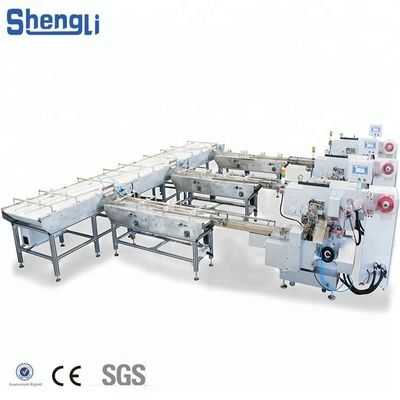 PLC-gesteuerte kundenspezifische Flow Wrap-Maschine für Schokoladenwaferkugel